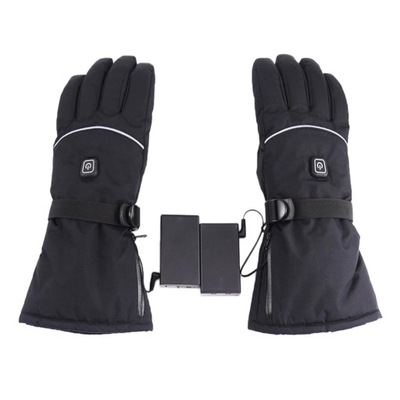 Elektryczne podgrzewane rękawiczki męskie damskie zimowe termiczne