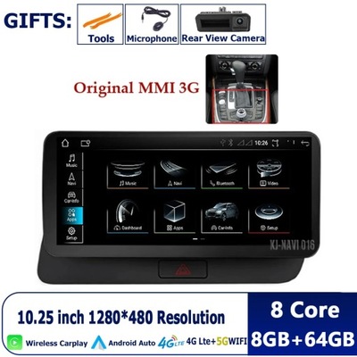 NAVEGACIÓN GPS PARA AUDI Q5 2009-2017 RHD CAR CARPLAY RADIO AUTO ANDROID 13  