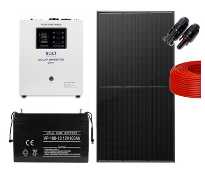 JUEGO SOLAR KAMPER PANEL 380W INWERTER SINUSPRO 1500S AGM 100AH SOLARNY  