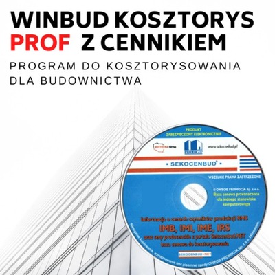 Program do kosztorysowania WINBUD Kosztorys Prof z cennikiem Sekocenbud RMS