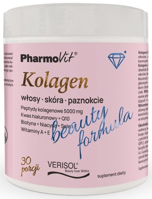 PharmoVit Kolagen Beauty Formula włosy skóra paznokcie cynk 30 porcji