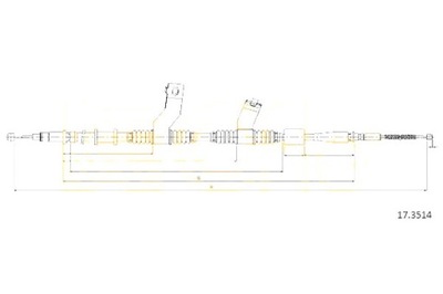 Cofle трос тормоза ручного chevrolet spark 1.0 фото №1