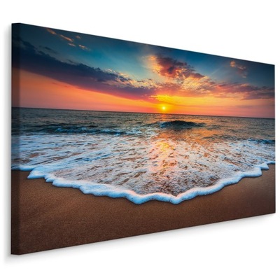 Obraz do Salonu ZACHÓD SŁOŃCA Plaża Morze 100x70