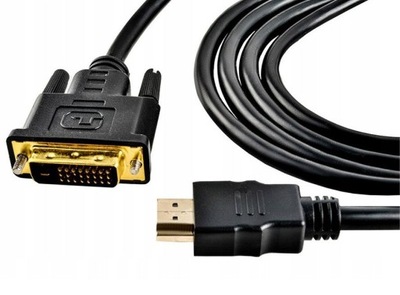 Kabel HDMI DVI Full HD Gold DVI-HDMI 2m