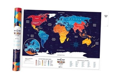 MAPA ZDRAPKA - TRAVEL MAP HOLIDAY WORLD