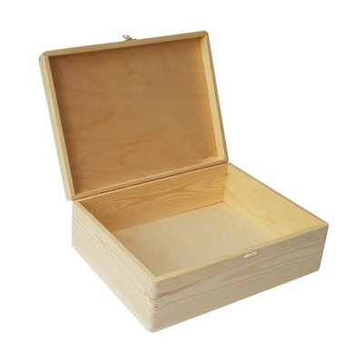 Pudełko drewniane skrzynka prezent 40x30x13cm ZAM