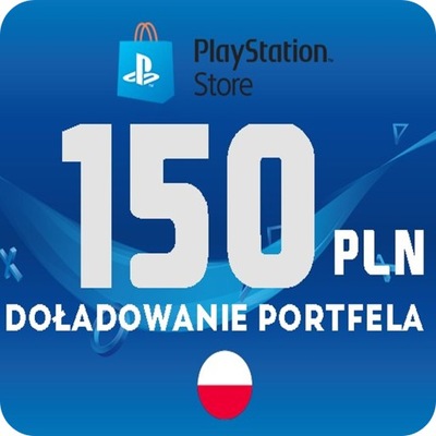 PLAYSTATION STORE 150 PLN ZŁ PSN KOD KLUCZ SONY NETWORK DOŁADOWANIE PS4 PS5