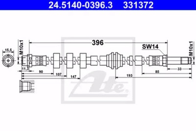 CABLE DE FRENADO ELAST PORSCHE AUDI ATE  