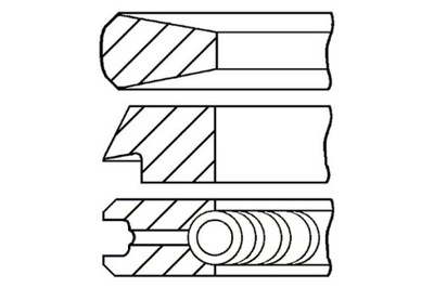 GOETZE 75 STD 2.5-1.95-2 JUEGO PIERSCIENI PISTÓN VOLVO C30 S40 II S60  