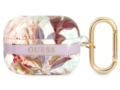 Etui do AirPods Pro GUESS Flower Strap Fioletowy