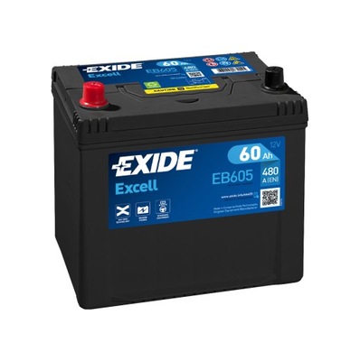 АКУМУЛЯТОР EXIDE EXCELL 12V 60AH 390A L+ EB605