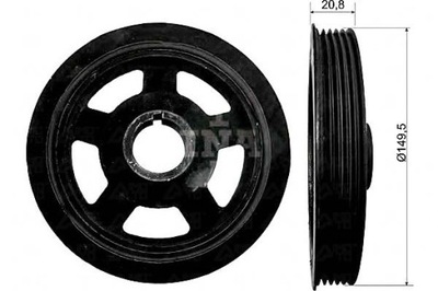 Ina шкив коленчатого вала коленчатого hyundai accent iii фото №1