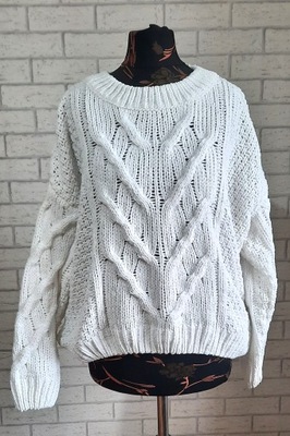 Sweter ciepły biały Top Secret XS S 34 36