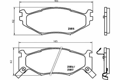 КОЛОДКИ ТОРМОЗНЫЕ CHRYSLER DAYTONA LE BARON SARATOG