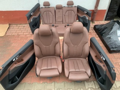 Bmw x5 x6 x7 g05 g06 g07 салон сиденья обшивки комплект cognac кожа фото №1