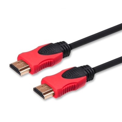 Kabel HDMI (M) v2.0, 10m, miedź, czarny, złote koń