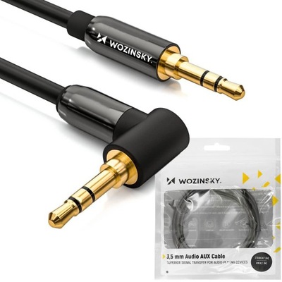 Kątowy Kabel Audio AUX Jack 3.5mm | 200cm 2m