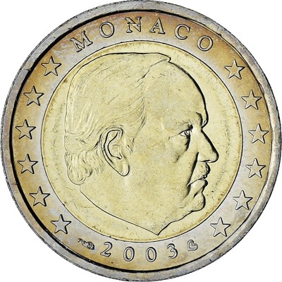 Monaco, Rainier III, 2 Euro, 2003, Paris, AU(55-58