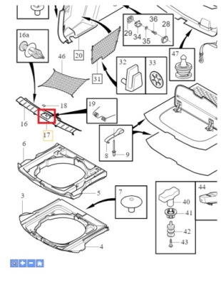 Захист замка кришки багажника задня volvo v50 2004- оригінальний номер 39854371 фото №1
