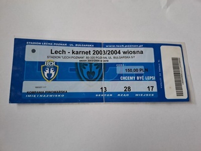 LECH POZNAŃ - KARNET WIOSNA 2004