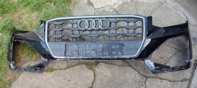 Бампер передній перед + решітка радіатора audi q2 s-line lift 81a807437g 2020- фото №1