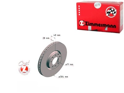 ZIMMERMANN SET DISC BRAKE ADC2711V 6064  