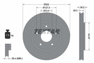 TEXTAR 92181503 DISC BRAKE  