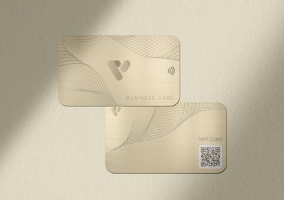 VIM Card NFC wizytówka nr 1 z własnym oprogramowaniem (Beżowy)