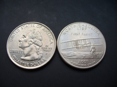 USA Quarter $ 2001.#319.NORTH CAROLINA__P_4790