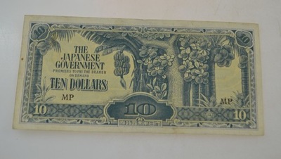 Japonia okupacja - Malaje Malaya - banknot - 10 Dollar - 1942 rok