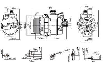 NISSENS COMPRESOR DE ACONDICIONADOR BMW 1 F20 1 F21 3 F30 F80 3 F31 X3 F25  