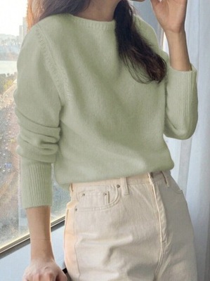 Sweter z dzianiny prążkowanej DAZY Solid XL
