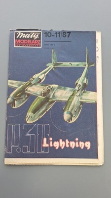 Mały Modelarz 10-11/1987 Samolot myśliwski P-38 Lockheed LIGHTNING