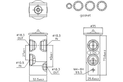 NISSENS VOŽTUVAS PLEČIAMASIS KONDICIONAVIMO ALFA ROMEO 145 146 166 FIAT 