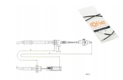 COFLE 462.3 CABLE CABLE CONJUNTO DE EMBRAGUE COMO K27520  