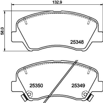 HELLA КОЛОДКИ ГАЛЬМІВНІ 8DB 355 020-231