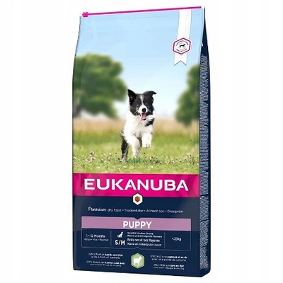 EUKANUBA Puppy S M Lamb Rice dla szczeniąt 12kg