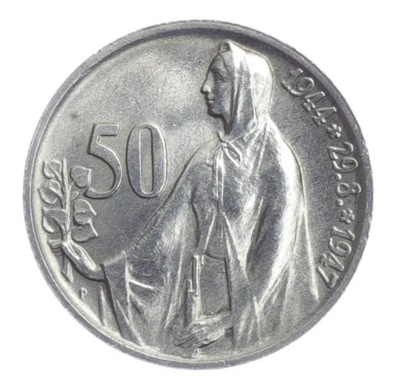 50 koron - Powstanie - Czechosłowacja - 1947 rok