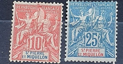 KOLONIE FRANCUSKIE ST.PIERRE MIQUELON * 1901 MI 68,70