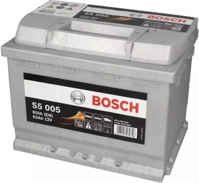 BOSCH SILVER PLUS S5 АККУМУЛЯТОР 63AH 610A P+