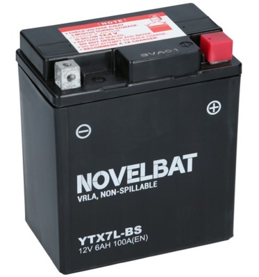 Novelbat AGM 12V 6Ah/100A YTX7L-BS P+ ETX7L-BS