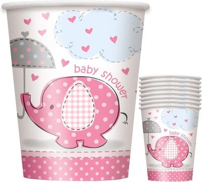 Kubeczki na Baby Shower 270 ml 8 szt party baby party