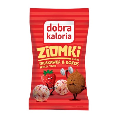 Baton ZIOMKI Kokos/Truskawka 24g - Dobra Kaloria