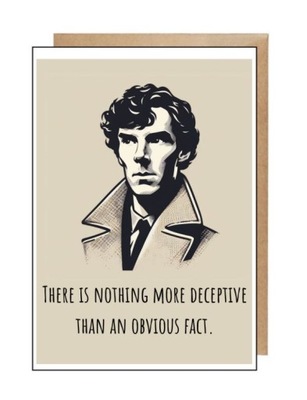 Pocztówka eko koperta na różne okazje Sherlock Holmes cytat detektyw