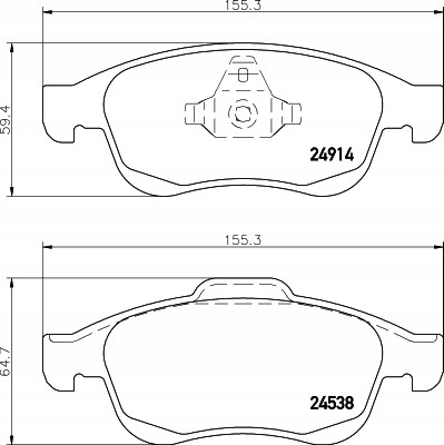 ZAPATAS HAM MINTEX MDB3043 RENAULT FLUENCE 1.6 16V,  