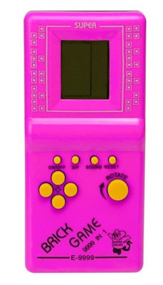 Gra Gierka Eletroniczna Tetris 9999in1 różowa