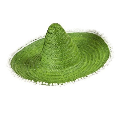 SOMBRERO MEKSYKAŃSKIE KAPELUSZ ZIELONE 50 CM