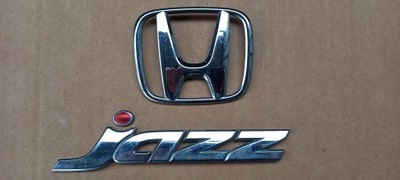 HONDA JAZZ INSIGNIA EMBLEMA DE TAPA PARTE TRASERA DE MALETERO JUEGO ESTADO MUY BUENO ORIGINAL EUROPA  