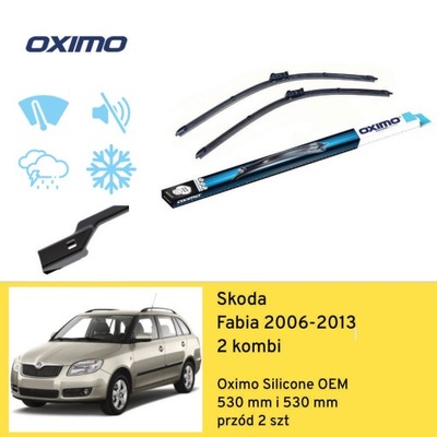 WIPER BLADES FRONT FOR SKODA FABIA 2 UNIVERSAL (2006-2013) OXIMO  