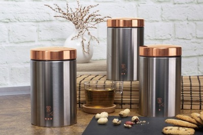 Zestaw 3 pojemników kuchennych berlinger haus